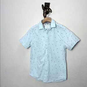 Denim & Flower Blue Casual Button Down Shirt men’s size S